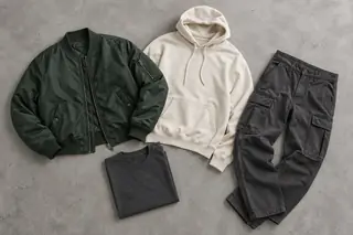 Раскладка современной одежды streetwear
